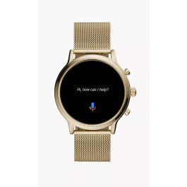Correa de reloj Reloj inteligente Fossil FTW6064 Milanesa Chapado en oro 22mm